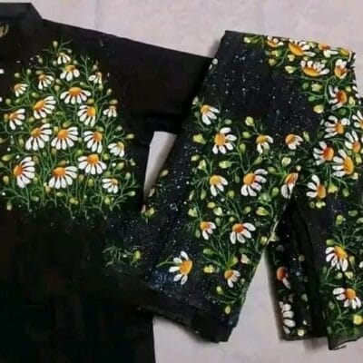 হাফ সিল্ক শাড়ি এবং ধূপিয়ান কটন পাঞ্জাবি CD-31